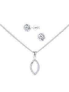 Alexander York Серьги Schmuckset MARQUISE Zirkonia in 925 Sterling Silber, 4-tlg