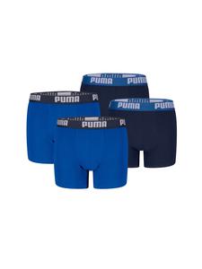 Puma Боксерские шорты для мальчиков, повседневные, базовые, 4 шт., темно-синие/синие