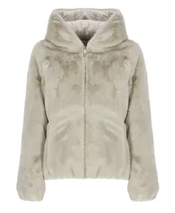 Двусторонняя короткая стеганая куртка из искусственного меха Save The Duck, бежевый