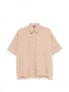 Рубашка с короткими рукавами Fay, бежевый