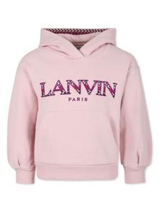 Lanvin Enfant толстовка с капюшоном, розовый