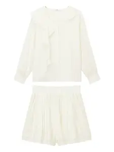Комплект из блузки и шортов с оборками B+Ab, нейтральный