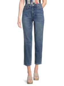 Джинсы с высокой талией и зауженными штанинами Nicole Miller, цвет Dark Blue