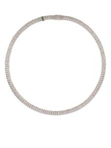 Кольцо Enigma из белого золота с изумрудом Officina Bernardi, серебряный