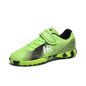 Футбольные бутсы для детей и подростков с амортизацией ударов и износостойкостью D&W, зеленый/черный