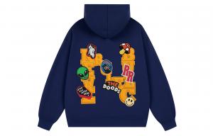 Толстовка Unisex Hooded Moderate Others NEVER RULE, темно-синий