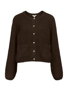 Вязаный кардиган OBJECT SAGGIA, Chocolate