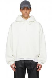 Acne Studios Белая флисовая толстовка с логотипом