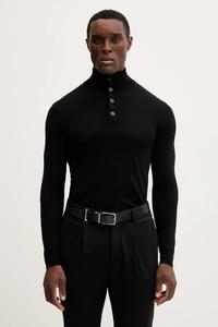 Свитер из смесовой шерсти Sisley, черный