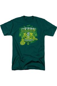 Футболка с коротким рукавом для взрослых DC Comics Green Flames Gildan