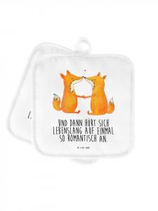 Mr. & Mrs. Panda Подставка под горячее с изображением лис и надписью белым цветом