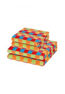 Набор полотенец Cawö Lifestyle в клетку, 4 штуки, 100x50/140x70 см