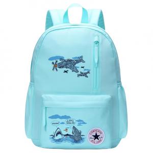 Converse Полиэстеровый рюкзак унисекс Aruba Blue, Plane Shark