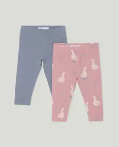 Набор детских леггинсов с фантазийным принтом для девочки Baby El Corte Inglés, розовый