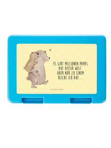 Mr. & Mrs. Panda Контейнер для еды "Папа Медведь" с надписью пастельно-желтого цвета