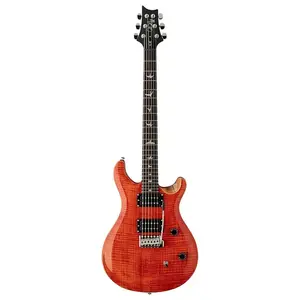 Электрогитара PRS Guitars SE CE24 с 6 струнами для правшей, верхняя дека из клена с шпоновой отделкой и потенциометром с функцией Push and Pull (красно-оранжевый)