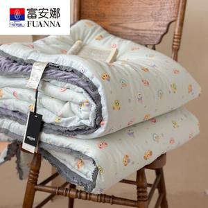 Fuanna Одеяло французский хлопок 200х230 см, вес 2,75 кг, двойной слой марли, машинная стирка, принт Cartoon characters