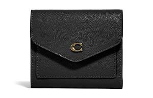 Кошелек-конверт Wyn Leather с монетницей женский черный COACH