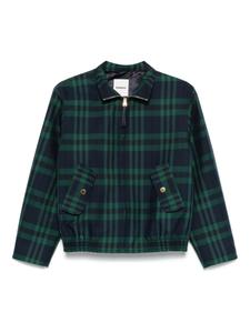 SANDRO куртка в клетку тартан, зеленый