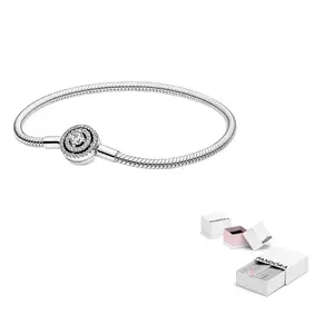 Pandora Серебряный браслет 925 пробы для женщин Silver