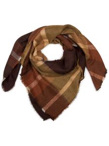 Шарф-плед горчичного темно-коричневого цвета styleBREAKER