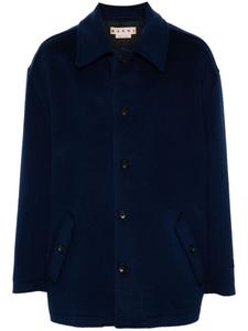 Marni однобортное пальто, синий