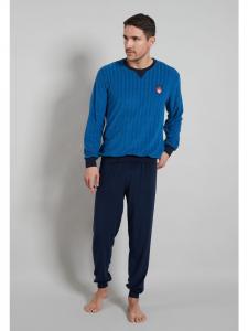 Götzburg Пижама Stevensville, однотонная, синего цвета, средней плотности