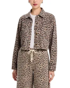 Укороченная куртка из эластичного денима Vintage Havana, коричневый