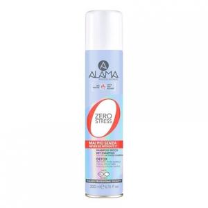 Alama Zero Stress Shampoo Dry Shampoo Очищающий и детоксицирующий шампунь с активированным углем для мгновенной очистки волос без использования воды 200мл