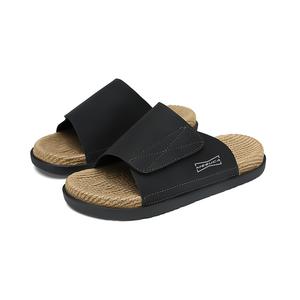 MESUCA Кожаные шлепанцы с кожаными вставками, бесшумные, устойчивые к запахам и истиранию, мужские, черные, цвет Black