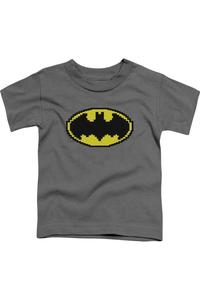 Футболка с пиксельным символом Batman для детей Gildan, Charcoal