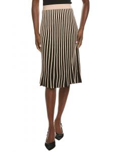 Двухцветная расклешенная юбка миди T Tahari T Tahari, коричневый