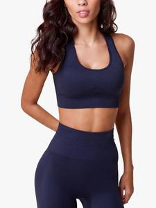 Скульптурный бесшовный спортивный бюстгальтер Lovall, Deep Navy