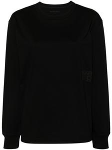 Alexander Wang футболка с длинными рукавами и логотипом, черный