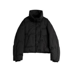 Пуховик Women's Stand Collar Moderate Others ELLE, черный