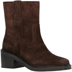 Женские кожаные ботильоны Frye Kate с короткой молнией спереди - удобная посадка, стильный дизайн и прочное исполнение, Chocolate - Cow Suede