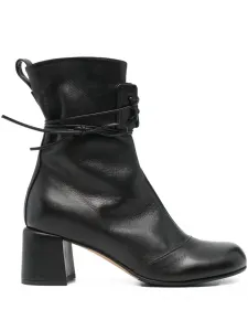 Ботильоны на шнуровке с каблуком 60 мм lorena paggi, черный