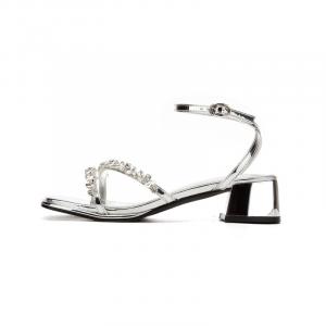 DAPHNE Женские сандалии на одной застежке серебристые, цвет Silver