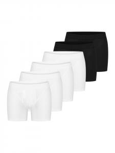 Schiesser Ретро шорты/брюки из хлопка, базовые модели, белый/черный цвет