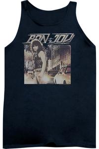 Бон Джови Беглый Джон мужская майка Gildan, темно-синий