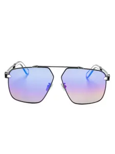 Солнцезащитные очки-пилоты с логотипом Philipp Plein Eyewear, черный