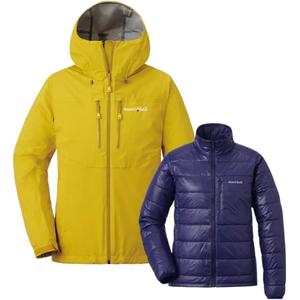 Парка женская темно-серая MONTBELL, желтый