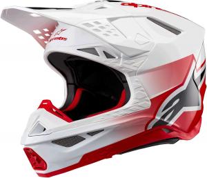 Шлем Alpinestars Supertech M10 Unite, Red/White Glossy
