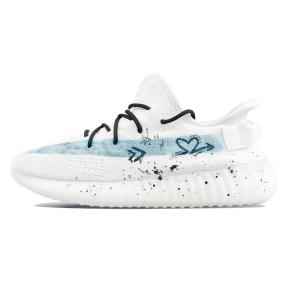 Кроссовки Yeezy Boost 350 V2 Casual Unisex Low Top Cyan Adidas Originals, White Blue
