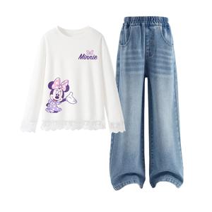 Детская повседневная спортивная одежда Disney, светло-голубой