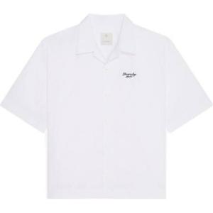 Рубашка с коротким рукавом с вышитым логотипом Givenchy, белый