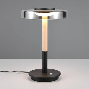 Светодиодная настольная лампа Trio Celeste Typ A, копченое стекло / железо - 1-свет