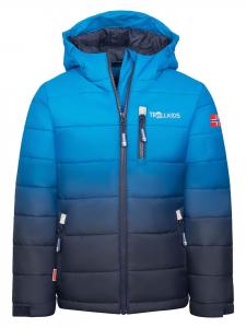 Куртка для лыж/сноуборда "Hemsedal" темно-синего/синего цвета Trollkids