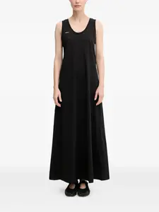 Макси-платье с U-образным вырезом Pangaia, черный