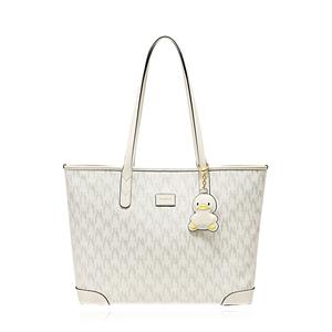 NUCELLE ПВХ хозяйственная сумка через плечо большая женская разноцветная, Milk White